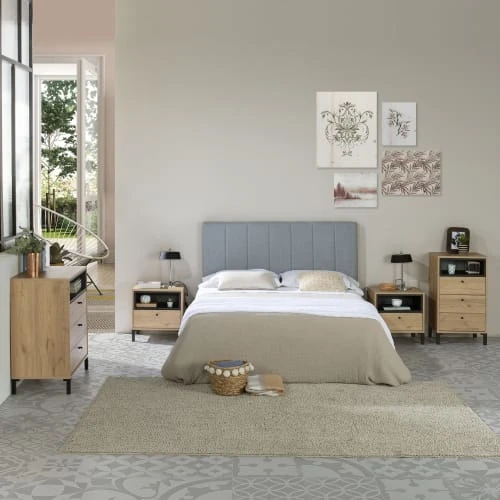 HOMN Tête De Lit Tapissée 140x60 Cm Couleur Gris, 8 Cm D'épaisseur 4 HOMN Tête De Lit Tapissée 140x60 Cm Couleur Gris, 8 Cm D'épaisseur – Image 2