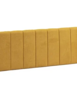 HOMN Tête De Lit Tapissée 140x60 Cm Couleur Moutarde, 8 Cm D'épaisseur