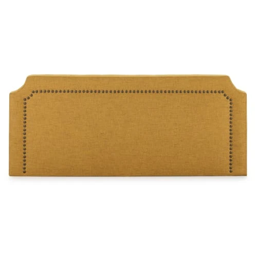 HOMN Tête De Lit Tapissée 140x60 Cm Moutarde, Clous En Marron 6 HOMN Tête De Lit Tapissée 140x60 Cm Moutarde, Clous En Marron – Image 4
