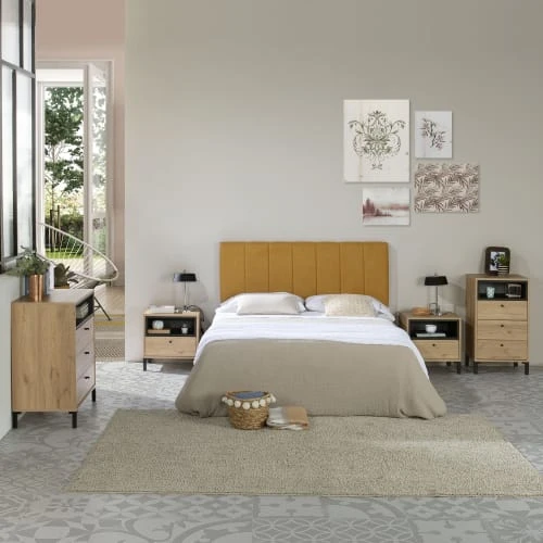 HOMN Tête De Lit Tapissée 150x60 Cm Couleur Moutarde, 8 Cm D'épaisseur 4 HOMN Tête De Lit Tapissée 150x60 Cm Couleur Moutarde, 8 Cm D'épaisseur – Image 2