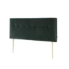 HOMN Tête De Lit Tapissée 160x100 Cm Vert, Velours, Pieds En Bois -Boutique Maisons du Monde tete de lit tapissee 160x100 cm vert velours pieds en bois