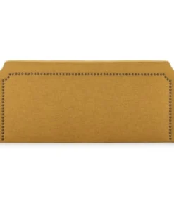 HOMN Tête De Lit Tapissée 160x60 Cm Moutarde, Clous En Marron 11 HOMN Tête De Lit Tapissée 160x60 Cm Moutarde, Clous En Marron -Boutique Maisons du Monde tete de lit tapissee 160x60 cm moutarde clous en marron 3