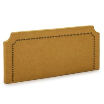HOMN Tête De Lit Tapissée 160x60 Cm Moutarde, Clous En Marron 8 HOMN Tête De Lit Tapissée 160x60 Cm Moutarde, Clous En Marron – Image 6