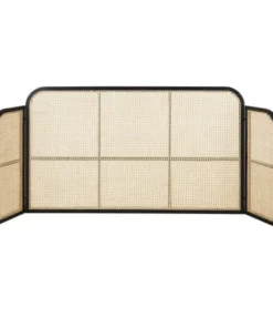 Maisons Du Monde Tête De Lit Vintage 140/160 En Bois De Frêne Massif Et Cannage En Rotin