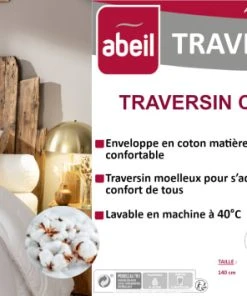 Abeil Traversin Douceur Coton Moelleux Blanc 140 Cm -Boutique Maisons du Monde traversin douceur coton moelleux blanc 140 cm 2